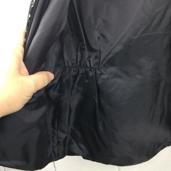 EP Pro Golf Vest Black & Cream Zip Lined Golf Jacket, Asian Theme Pagoda, Size L - Picture 10 of 13